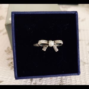 [Pandora Ring ]sliver/crystal/pearl